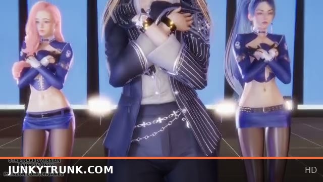 Ahri, Seraphine & Kaisa Sexy Kpop Dance from League of Legends in Uncensored 4K 60FPS MMD