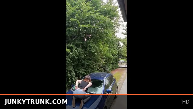 Fiery Pale Booty Shines on the Hood with Intense Passion